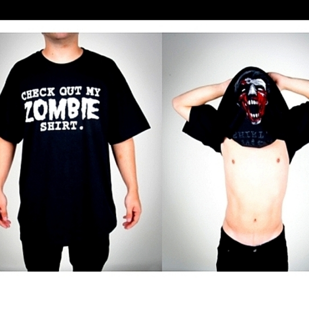 Halloween check out my white scary zombie t shirt XL costume